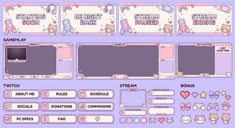 Customized Screens Overlay for Streaming - Etsy