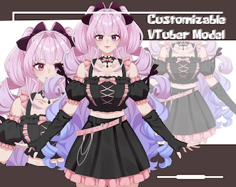 Custom Live2D VTuber Model Rigged Design