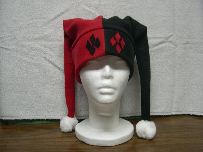 Harley Quinn fleece Jester Hat NEW Etsy