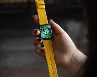 Apple Watch Ultra 2 Leather Band, Handmade Genuine Leather Strap, Rugged Vintage Style, Personalized Gift