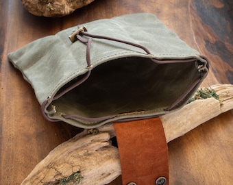 Pochette pliable en toile - Sac banane de randonnée en cuir