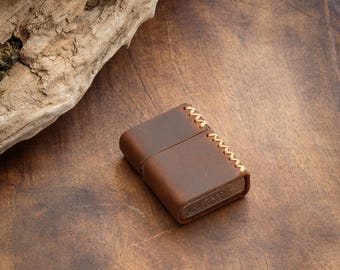 Etui zippo en cuir au design intemporel Etui zippo en cuir véritable avec étui Zippo en cuir de haute qualité