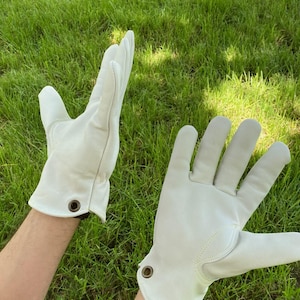 Heavy Duty Cowhide Leather Work Gloves – Bushcraft & Gardening