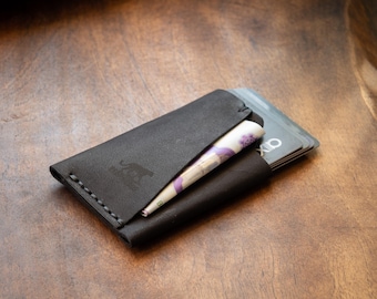 Porte-cartes fin en cuir