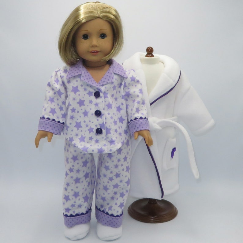 Lavender Fully Lined Fleece Coat for 18 inch American Girl Doll Clothes