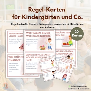 Regole per l'asilo | Schede delle regole | Modello PDF | Asilo nido | Educatori | Regole
