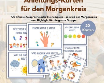 Kindergarten Morning Circle Cards | Morning Circle | PDF Template | Daycare | Educator |