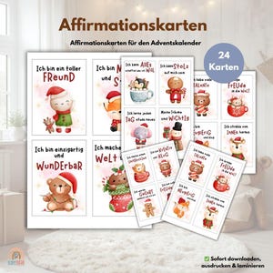 Advent Calendar | 24 Affirmation Cards for the Children&#39;s Advent Calendar. For Families or Kindergarten | PDF |