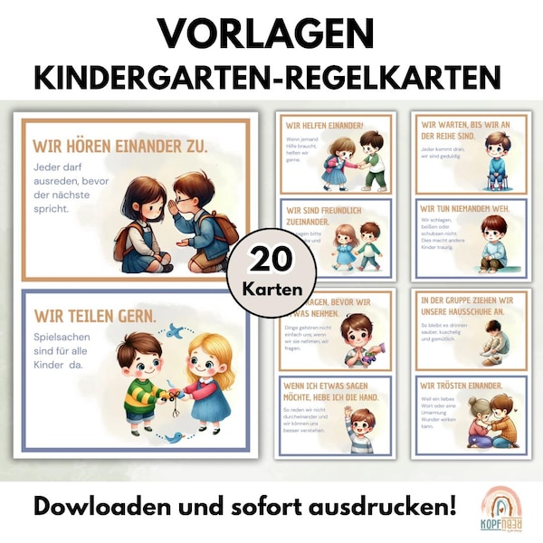  Gruppenregeln kindergarten bildkarten - Etsy Österreich Illustration 