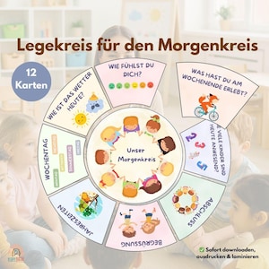 幼稚園のモーニングサークルカード | モーニングサークル | PDFテンプレート | デイケア | 教育者 | ソーティングサークル