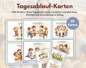 Kindergarten-Tagesplan-Karten| Tagesablauf | PDF Vorlage | Kita | Erzieher| Routine-Karten |