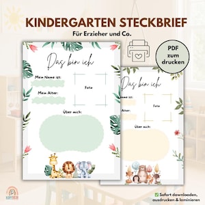 Kindergarten profile for educators / child day care | 2 designs