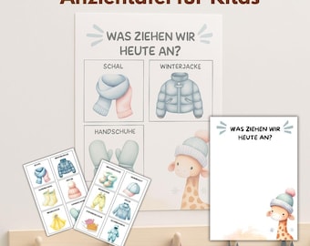Dressing chart for kindergartens & daycare centers | 12 cards | Educators | Daycare PDF |
