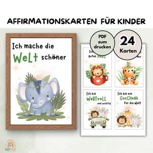 24 Affirmationskarten für Kinder . Für Familien oder Kindergarten l PDF |