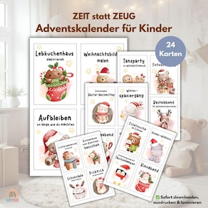 Time, not stuff! Advent calendar / vouchers | 36 cards for the children&#39;s Advent calendar. For families | PDF |