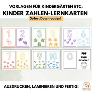 Cartes mémoire sur les nombres pour enfants | Maternelle | Modèles pour les éducateurs et les prestataires de services de garde d'enfants | Garderie