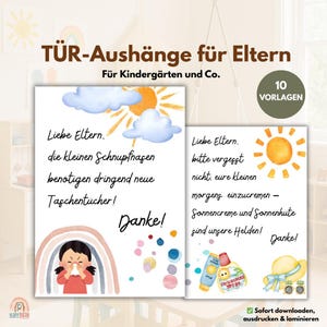 10 modelli di avvisi per l&#39;asilo nido | Cartello informativo per l&#39;asilo nido in formato PDF | Cartelli per porte | Modelli per educatori | Modelli di avvisi per l&#39;asilo nido
