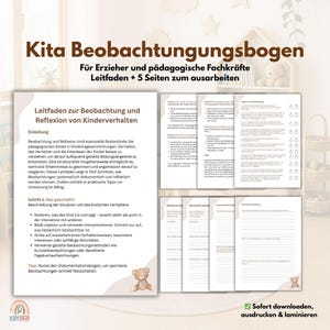 Linee guida per l'osservazione all'asilo nido + modulo di osservazione | Modello PDF | Asilo nido | Educatore