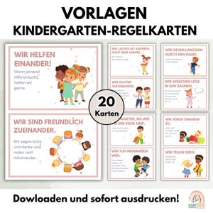 Règles de la maternelle | Cartes de contrôle | Modèle PDF | Garderie | Éducateur| Réglementer