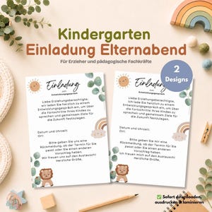 Kindergarten Entwicklungsgespräch Einladung für Eltern | PDF Vorlage | Kita