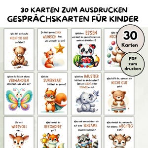 30 conversatiekaarten om uit te printen voor kinderen | PDF Download |Reflectiekaarten | Communicatiekaarten | Ideeën voor gezinnen | Familie