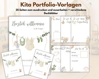 Kindergarten Portfolio Templates | Templates for Educators / Nursery and Childminders