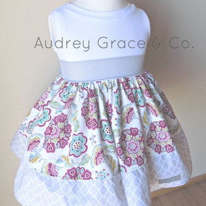 Girls Floral Summer Dress, Girls Party Dress, Toddler Girls Dress, Baby Girl Dress, Summer Dress, Girls Twirly Skirt Dress, T-shirt Dress