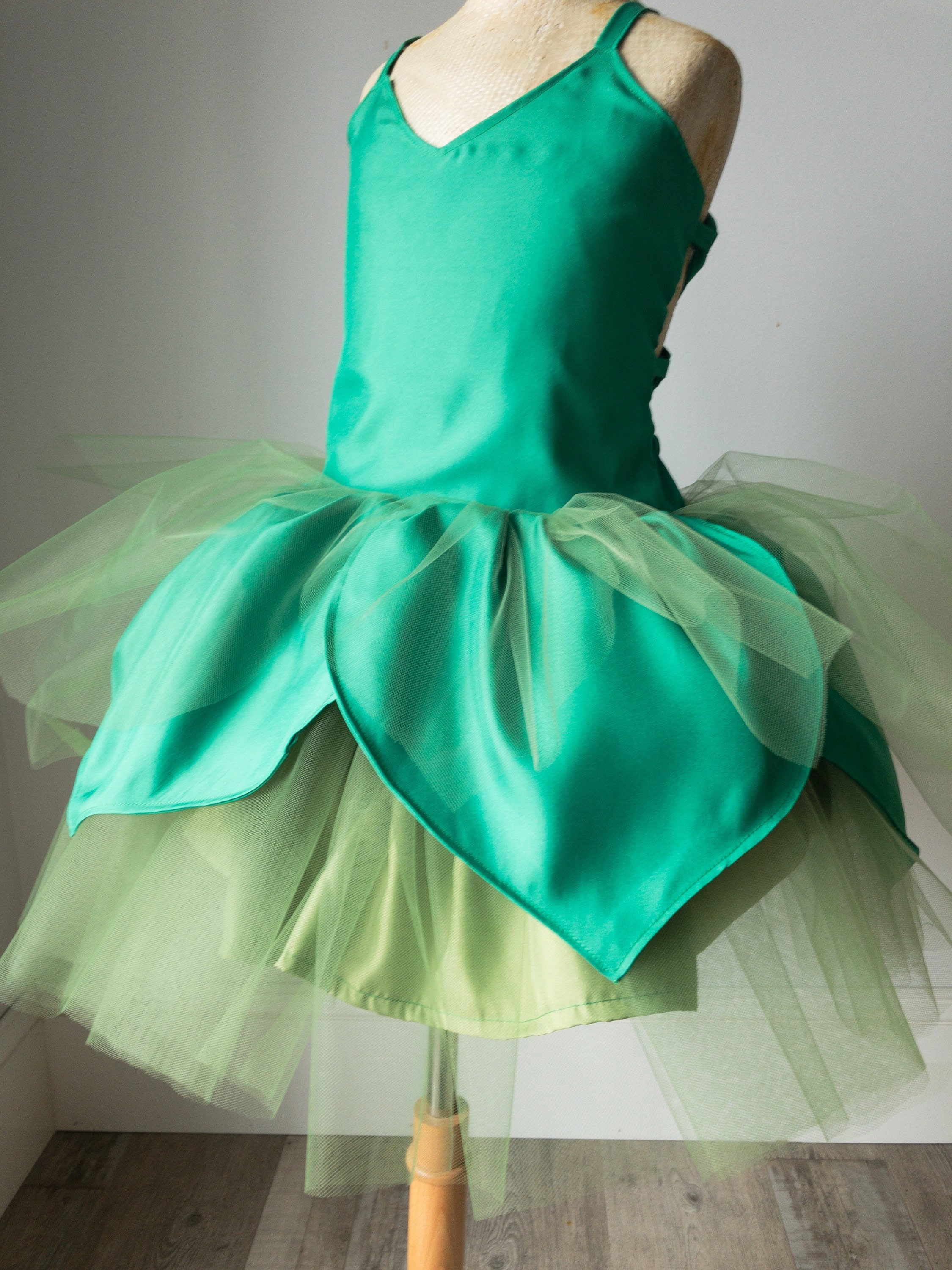 Girls Fairy Costume Green Princess ...