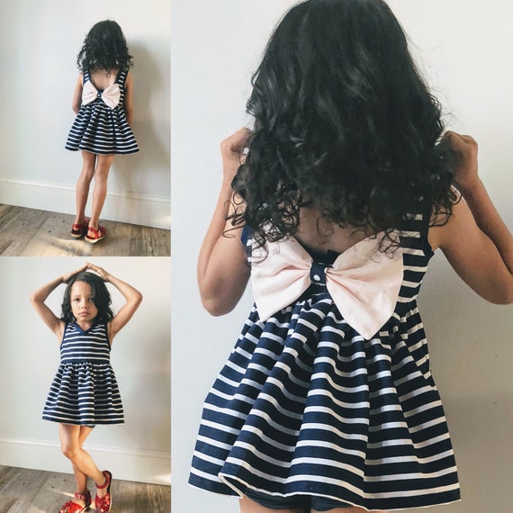 girls navy summer dress