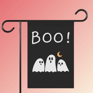 Halloween Garden Banner, Halloween Banner Flag, Halloween Yard Flag, Ghost Yard Flag, Ghost Yard Banner