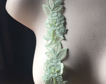 Mint Green Beaded Trim for Lyrical Dance, Bridal, Costume  Design, Crafts TR 250