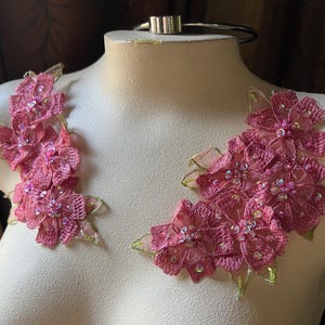 3D Perlen Zierde 3D Spitzenborte für Lyrical Dance Kostüm CA 42 Paar