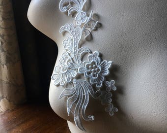 Ivory Lace Applique Rayon Venice Lace for Bridal, Costume Design IA 12