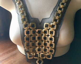 Black Applique Beaded Applique for Garments, Costumes BLA 511