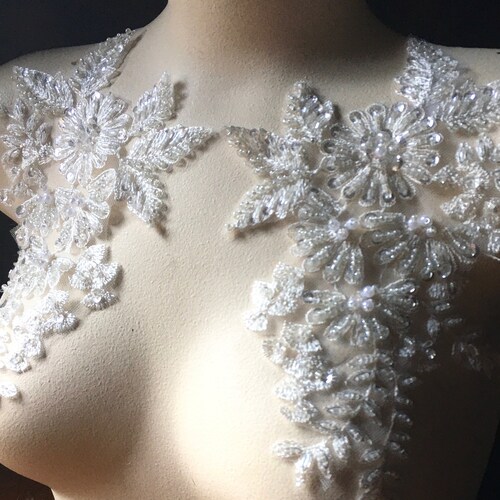 White Beaded Lace Sappy