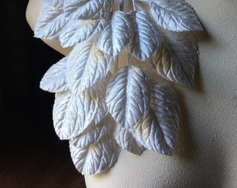 NEW Leaves IVORY Velvet Leaves for Bridal, Boutonierres, Bouquets, Millinery ML 155