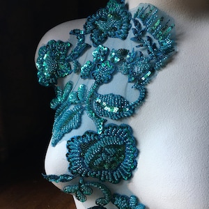Teal lace trim discount