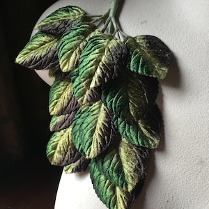 NeW Leaves GREEN OMBRE Velvet Leaves for Bridal, Boutonierres, Bouquets, Millinery ML 155