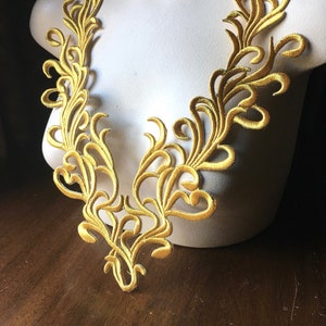 BRIGHT GOLD Applique Metallic Iron On for Lyrical Dance, Cosplay, Costumes, Bridal IRon 68