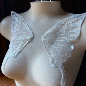 WHITE Butterfly Wings Appliques for Lyrical Dance, Fairy Costumes PRBF SMALL