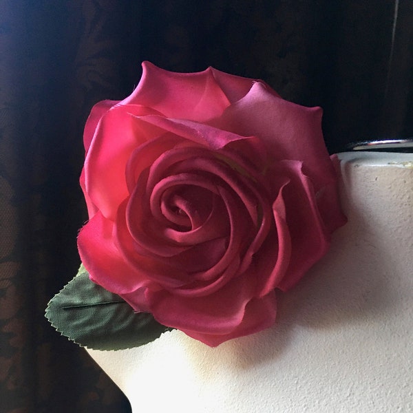 RED Rose Silk Millinery Rose for Bridal, Hats, Corsages MF