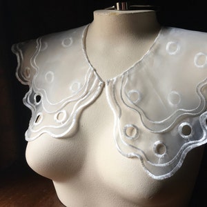 SECONDS - White Collar RBG Lace for Fake Collars, Sweaters, Costume Design PR 226