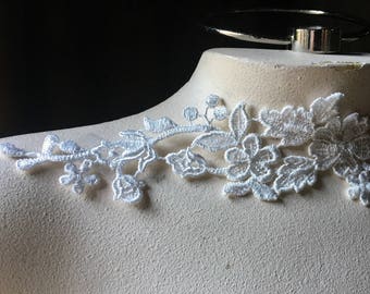 Ivory Lace Applique Rayon Venice Lace for Bridal, Costume Design IA 6
