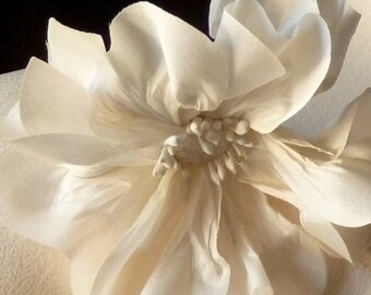 IVORY Poppy Small Silk Flower for Bridal, Millinery, Sashes, Corsages MF 102