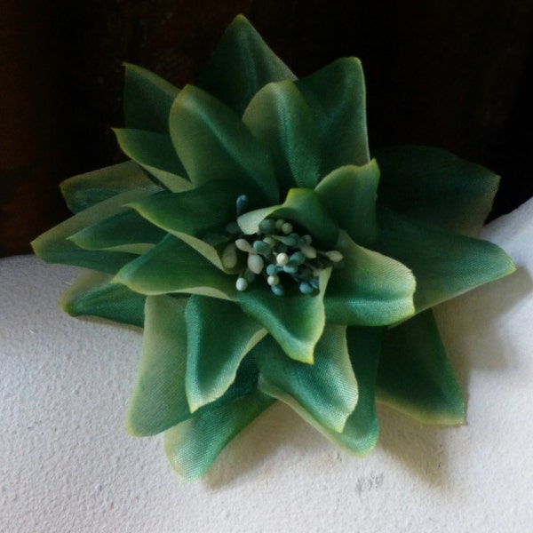 Lime Green Silk Dahlia Flower: Bridal Millinery Blossom MF 71