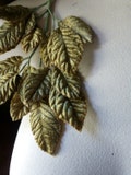 Woodsy Green Velvet Leaves for Bridal, Boutonierres, Headbands, Hats, Costume Design ML 34