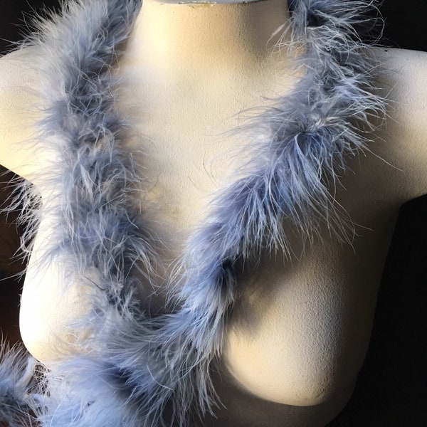 Deep Blue Gray Boa in Marabou Feathers for Costumes, Trim