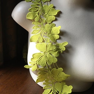 CHARTREUSE Lace Trim for Garments, Accessories, Costumes CL 2001