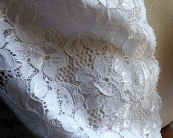 Stretch Lace Fabric Floral Pattern 1 Yard 