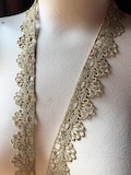 Gold Venise Lace Trim: Metallic 18th Century Costume, Bridal GL 8